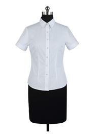 女短袖v領襯衫TMNC507A 女短袖v領襯衫TMNC507A