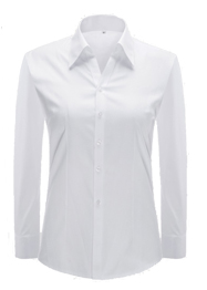 女長袖V領襯衣YW4506 女長袖V領襯衣YW4506