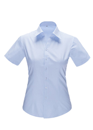 女短袖V領襯衣YWD4504 女短袖V領襯衣YWD4504