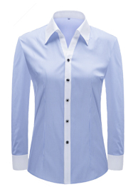 女長袖V領襯衣YW3501 女長袖V領襯衣YW3501